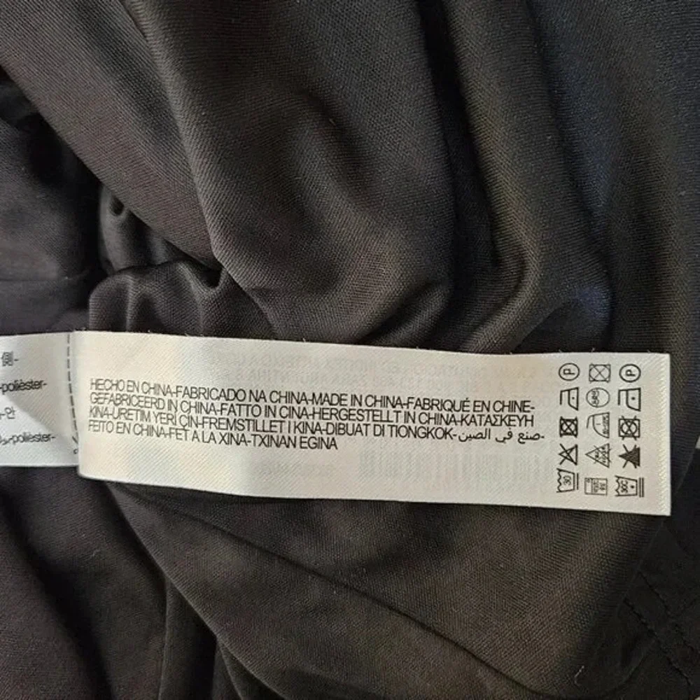 ZARA Asymmetric Draped Mini Dress Black XS Bodycon Date Night Clubwear - Picture 9 of 10